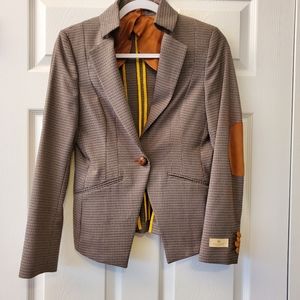 Circle of Gentlemen| Women Brown Plaid Blazer